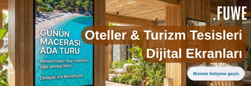 Oteller & Turizm Tesisleri Dijital Menüboard