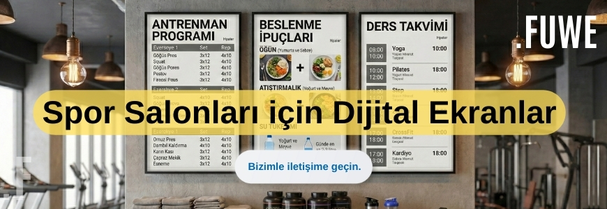 Spor Salonları Dijital Menüboard